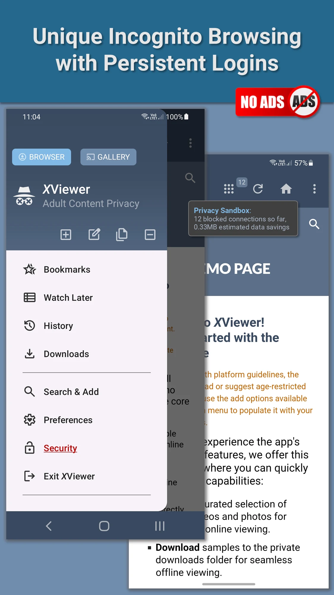 XViewer: Adult Content Privacy screenshot